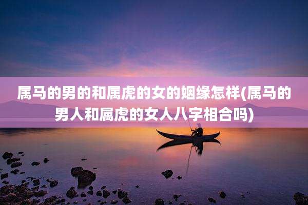 属马的男的和属虎的女的姻缘怎样(属马的男人和属虎的女人八字相合吗)