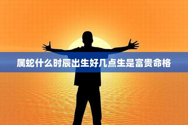 属蛇什么时辰出生好几点生是富贵命格