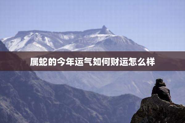 属蛇的今年运气如何财运怎么样