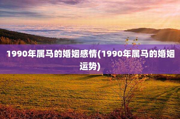 1990年属马的婚姻感情(1990年属马的婚姻运势)