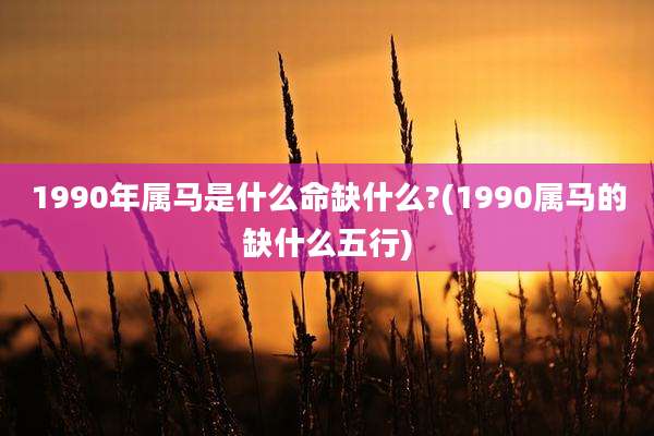 1990年属马是什么命缺什么?(1990属马的缺什么五行)