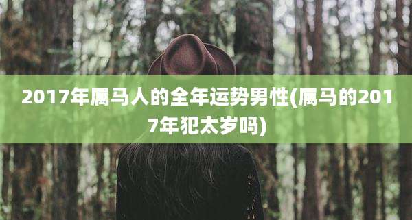 2017年属马人的全年运势男性(属马的2017年犯太岁吗)