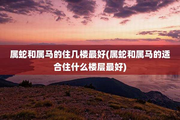 属蛇和属马的住几楼最好(属蛇和属马的适合住什么楼层最好)