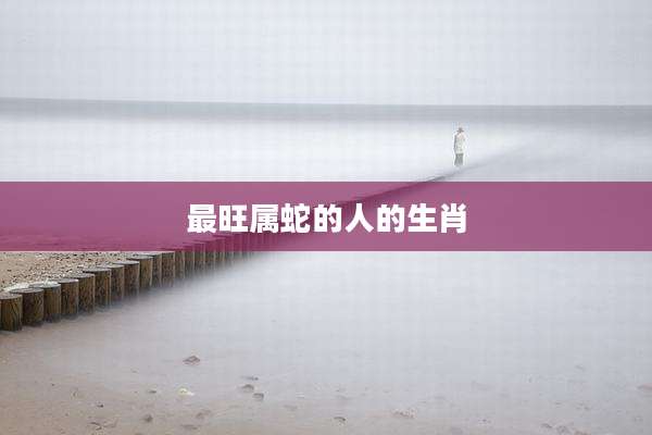 最旺属蛇的人的生肖