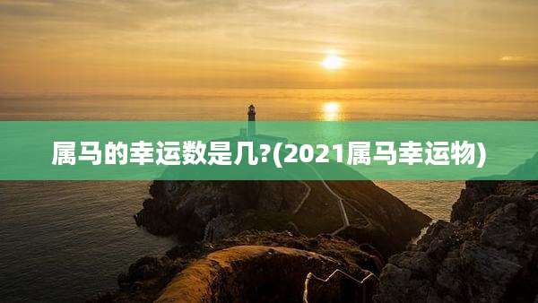 属马的幸运数是几?(2021属马幸运物)