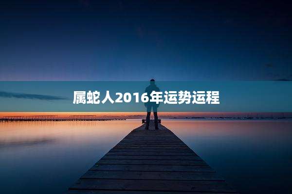 属蛇人2016年运势运程
