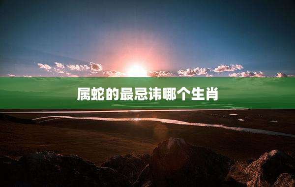 属蛇的最忌讳哪个生肖