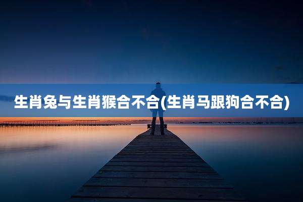生肖兔与生肖猴合不合(生肖马跟狗合不合)