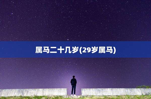 属马二十几岁(29岁属马)