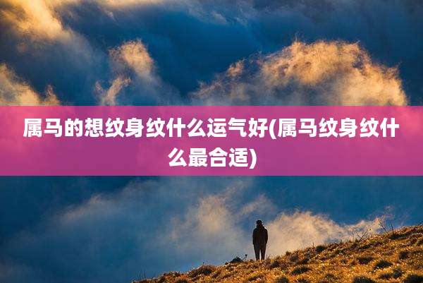 属马的想纹身纹什么运气好(属马纹身纹什么最合适)