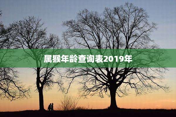 属猴年龄查询表2019年