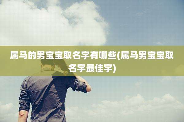 属马的男宝宝取名字有哪些(属马男宝宝取名字最佳字)