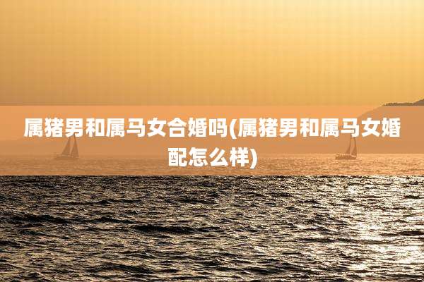 属猪男和属马女合婚吗(属猪男和属马女婚配怎么样)