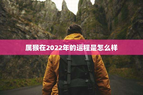 属猴在2022年的运程是怎么样