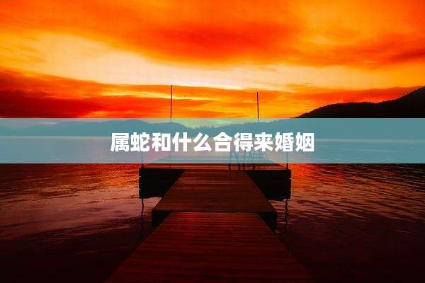 属蛇和什么合得来婚姻