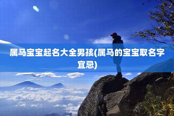 属马宝宝起名大全男孩(属马的宝宝取名字宜忌)