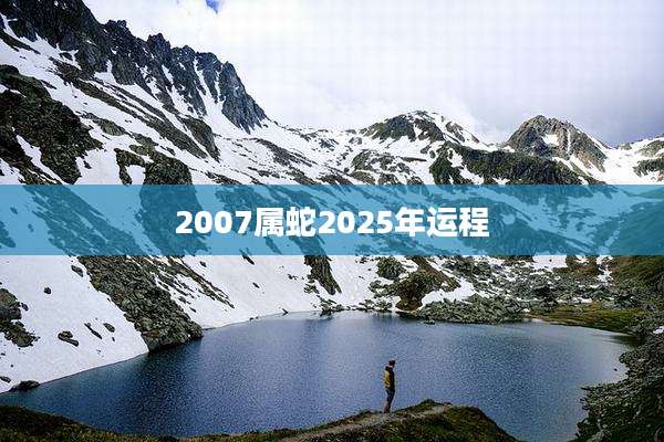 2007属蛇2025年运程