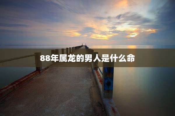 88年属龙的男人是什么命