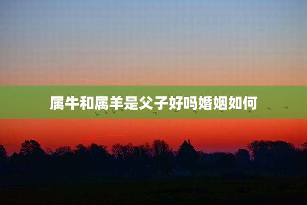 属牛和属羊是父子好吗婚姻如何