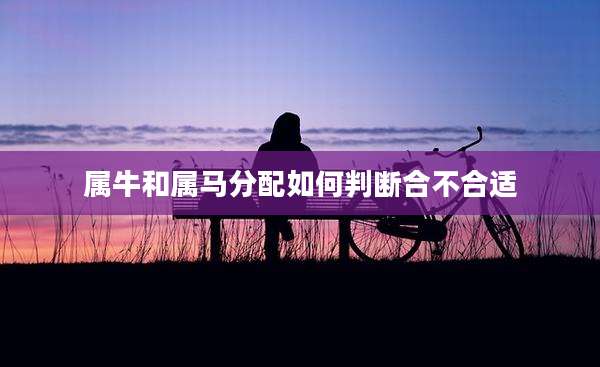 属牛和属马分配如何判断合不合适