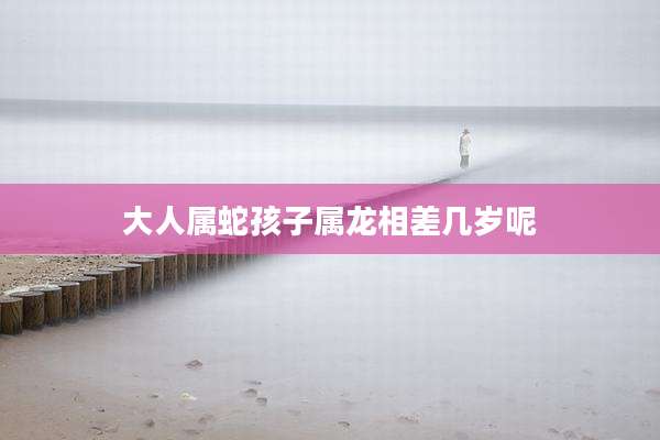 大人属蛇孩子属龙相差几岁呢