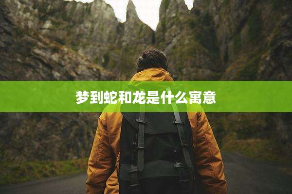 梦到蛇和龙是什么寓意