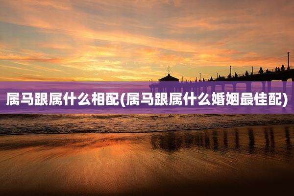 属马跟属什么相配(属马跟属什么婚姻最佳配)