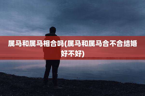 属马和属马相合吗(属马和属马合不合结婚好不好)