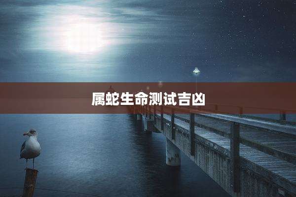属蛇生命测试吉凶