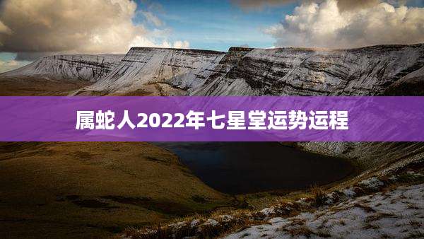 属蛇人2022年七星堂运势运程