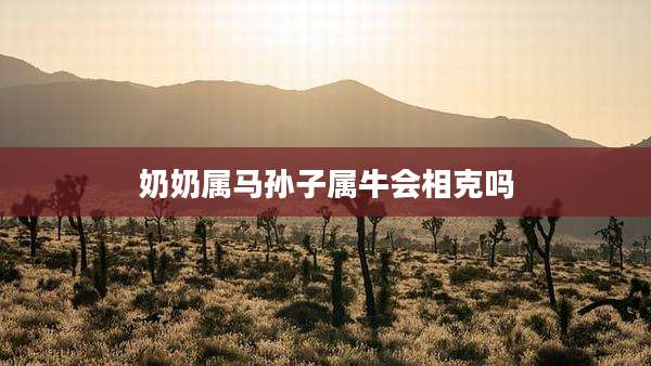 奶奶属马孙子属牛会相克吗