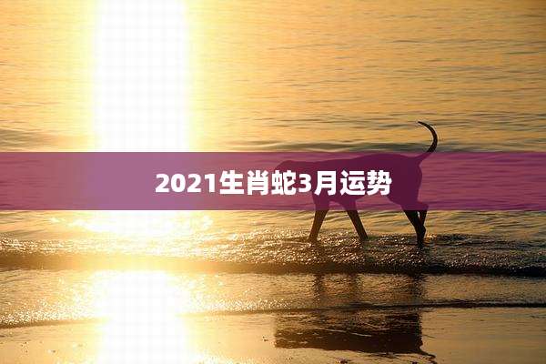 2021生肖蛇3月运势