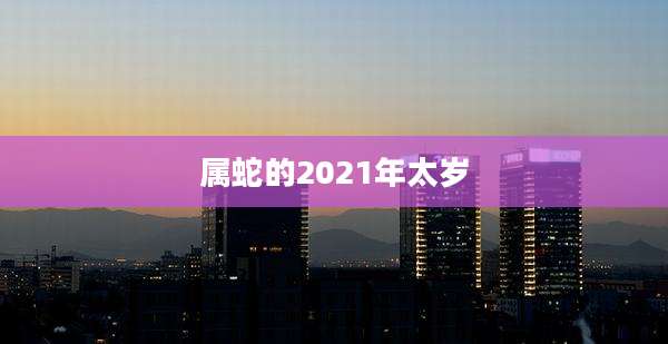 属蛇的2021年太岁