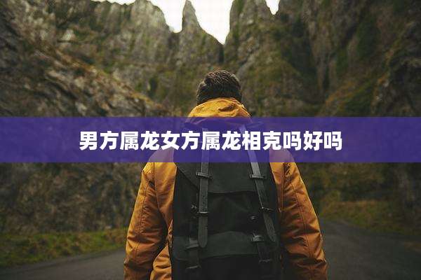 男方属龙女方属龙相克吗好吗