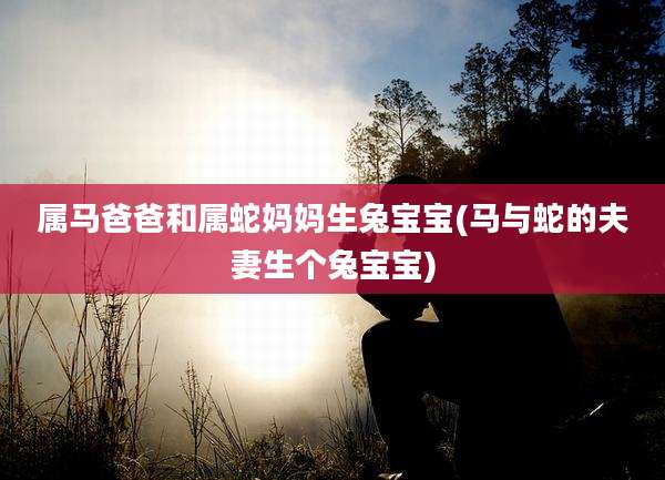 属马爸爸和属蛇妈妈生兔宝宝(马与蛇的夫妻生个兔宝宝)