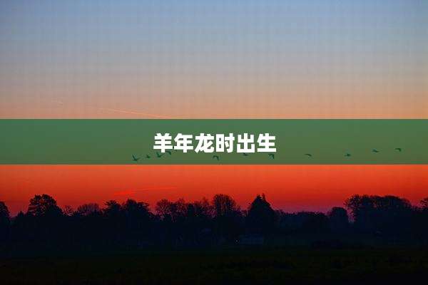 羊年龙时出生