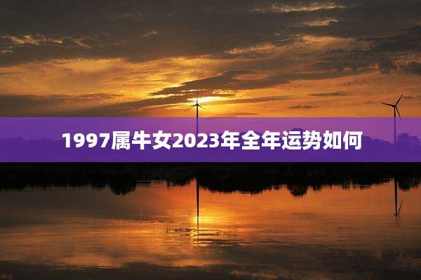 1997属牛女2023年全年运势如何