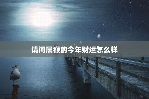 请问属猴的今年财运怎么样