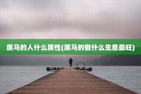 属马的人什么属性(属马的做什么生意最旺)