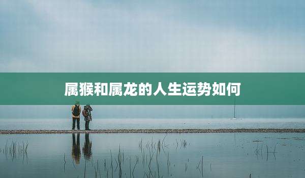 属猴和属龙的人生运势如何