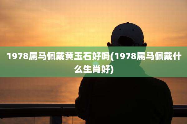 1978属马佩戴黄玉石好吗(1978属马佩戴什么生肖好)