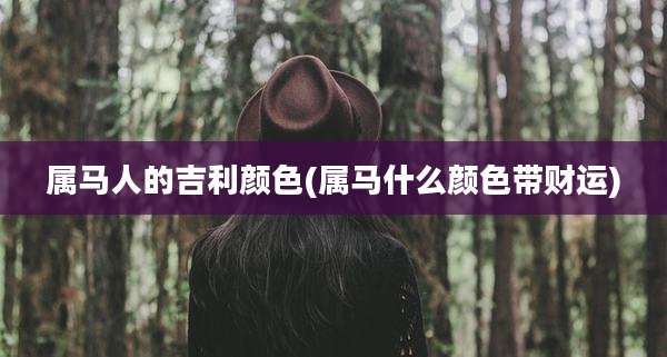 属马人的吉利颜色(属马什么颜色带财运)