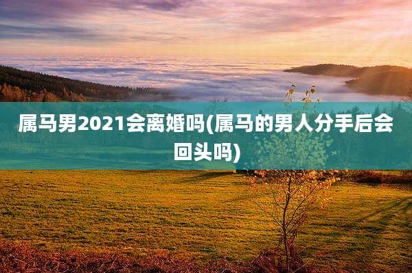 属马男2021会离婚吗(属马的男人分手后会回头吗)