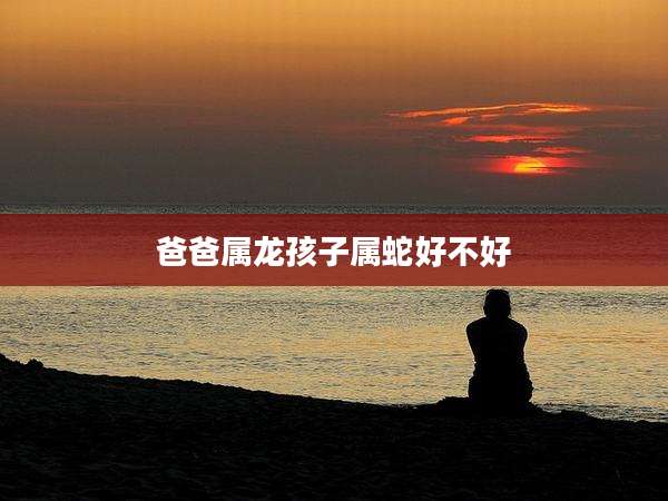 爸爸属龙孩子属蛇好不好