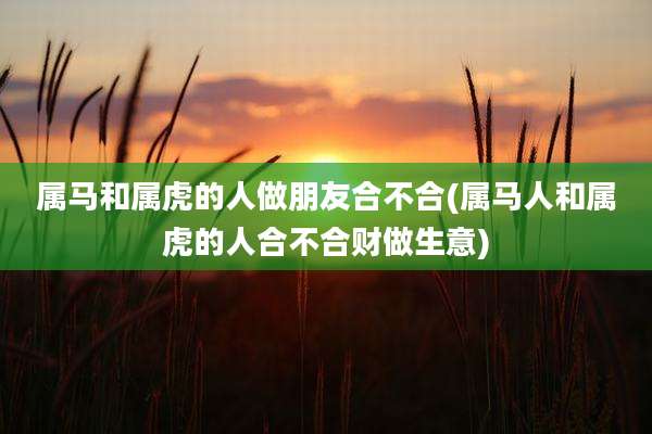 属马和属虎的人做朋友合不合(属马人和属虎的人合不合财做生意)