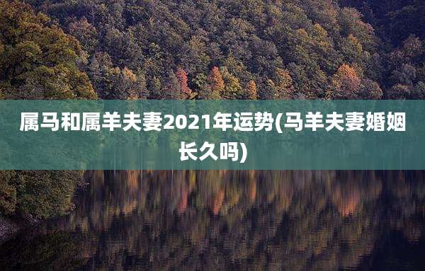 属马和属羊夫妻2021年运势(马羊夫妻婚姻长久吗)