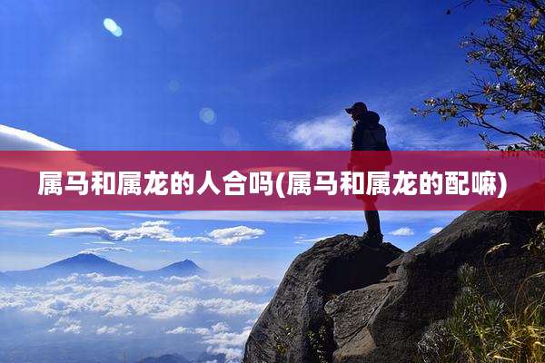 属马和属龙的人合吗(属马和属龙的配嘛)