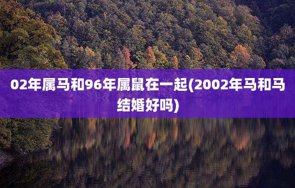 02年属马和96年属鼠在一起(2002年马和马结婚好吗)