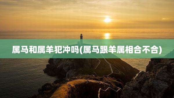 属马和属羊犯冲吗(属马跟羊属相合不合)