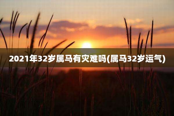 2021年32岁属马有灾难吗(属马32岁运气)